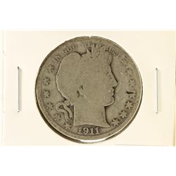 1911-D BARBER HALF DOLLAR