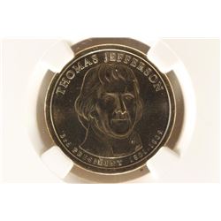 2007-D THOMAS JEFFERSON DOLLAR NGC BRILLIANT UNC