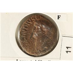 41-54 A.D. CLAUDIUS I ANCIENT COIN (FINE)