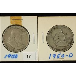 1950- & 1950-D FRANKLIN HALF DOLLAR