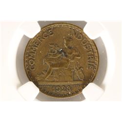 1923 FRANCE FRANC NGC AU50