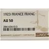 Image 3 : 1923 FRANCE FRANC NGC AU50