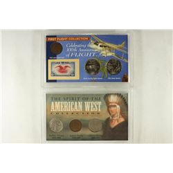 2 US COIN SETS SPIRIT OF THE AMERICAN WEST