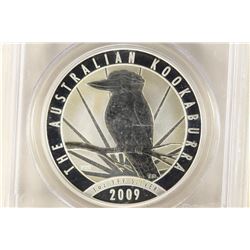 2009 AUSTRALIA KOOKABURRA 1 OZ SILVER DOLLAR