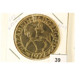 1977 GREAT BRITAIN GOLD PLATED 25 NEW PENCE