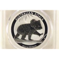 2016-P AUSTRALIA SILVER KOALA $1 PCGS MS70