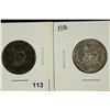Image 1 : 1906 & 1916 GREAT BRITAIN SILVER SHILLINGS