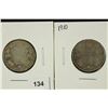 Image 1 : 1902 & 1910 CANADA SILVER 25 CENTS