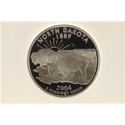 2006-S SILVER NORTH DAKOTA QUARTER NGC PF70