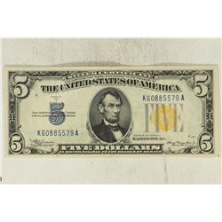 1934-A $5 NORTH AFRICA SILVER CERTIFICATE