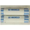 Image 1 : 2-$2 ROLLS OF 2010-P JEFFERSON NICKELS BU