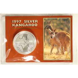 1997 AUSTRALIAN SILVER KANGAROO 1 OZ. FINE SILVER