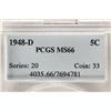 Image 3 : 1948-D JEFFERSON NICKEL PCGS MS66