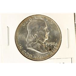 1958-D FRANKLIN HALF DOLLAR BRILLIANT UNC