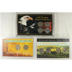 3 US COIN SETS, AMERICAS FRONTIER 2 LIBERTY  V 