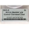 Image 3 : 2012-S GROVER CLEVELAND DOLLAR PCGS PR69 DCAM