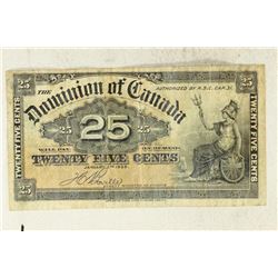 1900 DOMINION OF CANADA 25 CENT FRACTIONAL