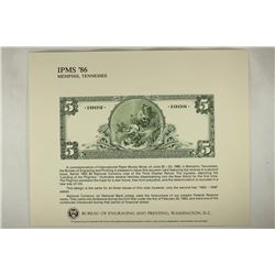 IPMS'86 MEMPHIS TENNESSEE SOUVENIR CARD BY THE