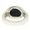 Image 4 : 18K White Gold Oval Bezel Set Black Onyx Burnish Set Diamond Bubble Ring