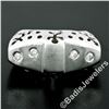 Image 2 : New 18kt White Gold 0.16 ctw Burnish Round Diamond Pierced Sides Band Ring