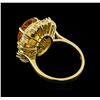 Image 3 : 4.23 ctw Citrine and Diamond Ring - 14KT Yellow Gold