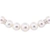 Image 2 : 0.78 ctw Diamond and South Sea Pearl Necklace - 14KT White Gold