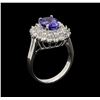 Image 4 : 14KT White Gold 2.37 ctw Tanzanite and Diamond Ring
