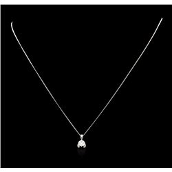 0.50 ctw Diamond Pendant And Chain - 14KT White Gold