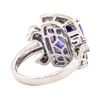 Image 3 : 8.01 ctw Tanzanite and Diamond Ring - Platinum