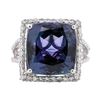 Image 2 : 16.46 ctw Tanzanite and Diamond Ring - Platinum