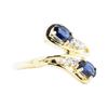 Image 1 : 1.30 ctw Sapphire and Diamond Ring - 14KT Yellow Gold