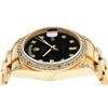 Image 9 : Rolex Mens 18K Yellow Black Diamond Lugs President Wristwatch With Rolex Box & A