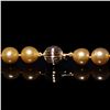 Image 3 : 10 - 13mm Golden South Sea Pearl 14K Yellow Gold Necklace