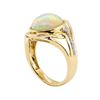 Image 4 : 3.12 ctw Opal and Diamond Ring - 14KT Yellow Gold