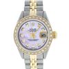 Image 2 : Rolex Ladies 2 Tone Pink MOP Diamond 26MM Oyster Perpetual Datejust Wristwatch