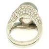 Image 4 : 14k White Gold Large 14.5mm Tahitian Pearl Solitaire Ring w/ 2.00 ctw Pave Diamo