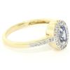 Image 3 : NEW Petite 14K Yellow Gold 0.50 ctw Oval Cut Tanzanite Ring w/ Round Diamond Hal