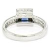 Image 7 : New Platinum Sapphire and Diamond Engagement Ring