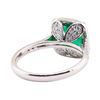 Image 3 : 2.38 ctw Emerald and Diamond Ring - Platinum