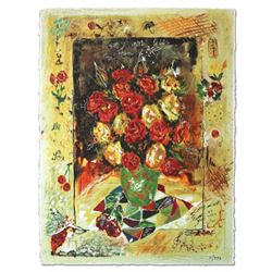 Sergey Kovrigo, "Red Bouquet" Hand Signed Limited Edition Serigraph with Letter of Authenticity.