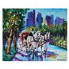 Image 1 : Yana Rafael, "Visit to the City" Hand Signed Original Painting on Canvas with COA.