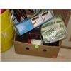 Image 1 : Box of assorted items including tile cu