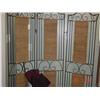Image 1 : Three panel rattan & metal folding scre
