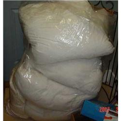 Five assorted pillow forms