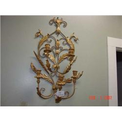 French gold gilt wall sconce Five (5) a