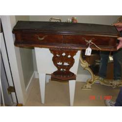 Wood Two (2) drawer wall mounted parlor