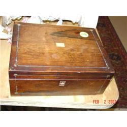 Antique box with mother-of-pearl inlay