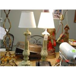 Pair of ceramic table lamp, 28"h