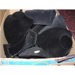 Large amount of black velvet displays