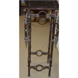 Small iron side table, 24" h